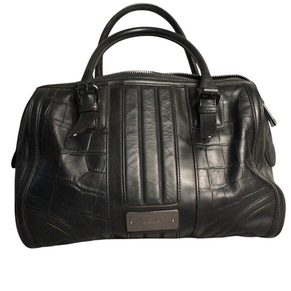 Y2K L.A.M.B Gwen Stefani Leather Croc Pattern Luxury Designer Handbag - Picture 1 of 16